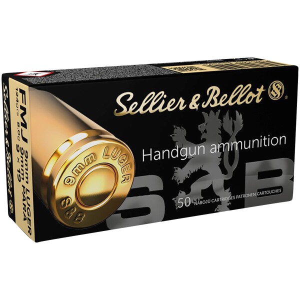Sellier & Bellot 9 mm Luger Vollmantel 8,0g/124grs.
